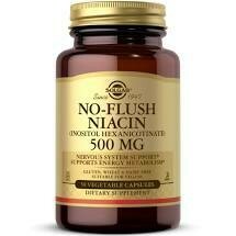 No-Flush Niacin 500 mg Vegetable Capsules (Vitamin B3) (Inositol Hexanicotinate), 100 vc