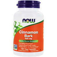 Now Cinnamon Bark Made With Organic Cinnamon 500 Mg 120 Veg Capsule