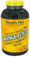 Orange Juice C 500mg Chewable 180