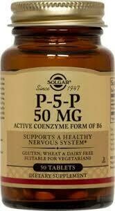 Pyridoxal-5-Phosphate (P-5-P) 50 mg Tablets (Specially Coated)