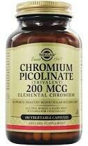 Solgar Chromium Picolinate 200 Mcg 180 Capsules