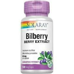 Solaray Bilberry Extract, 60 Mg, 120 Count