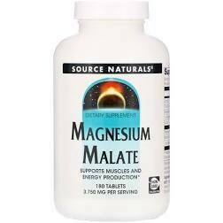 Source Natural Magnesium Malate 1250 Mg 180 Tablets