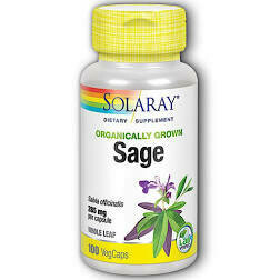 Solaray Dietary Supplement Sage 100 Vegetarian Capsules