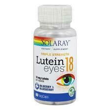 Solaray - Lutein Eyes, 18 Mg, 60 Capsules