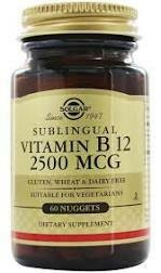 Solgar Vitamin B12 2500MCG 60 Nuggets