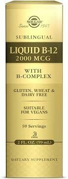 Sublingual Liquid B-12 2000 mcg with B-Complex