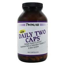 Twinlab 871566 Daily Two Caps Without Iron 180 Capsules