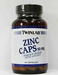Twinlab Zinc Caps 50 mg Dietary Supplement Capsules