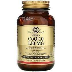 Vegetarian CoQ-10 120 mg Vegetable Capsules, 60 vc