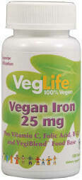 Veggie Iron 25mg VegLife 100 VegTab