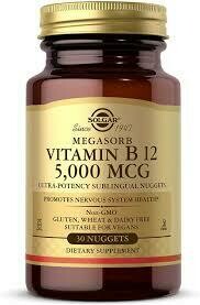 Vitamin B12 5000 mcg, 30 Nuggets