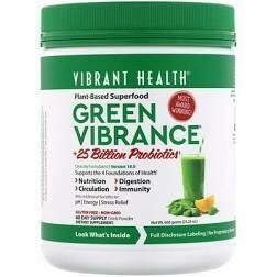 Vibrant Health Green Vibrance Superfood Plus Vegan D3 Powder, 25.04 Oz