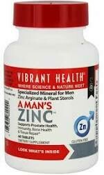 Vibrant Health - A Man&#39;s Zinc, 60 Tablets