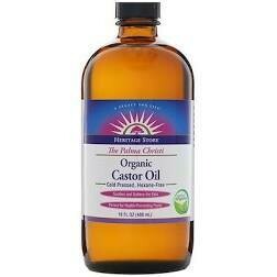 Castor Oil Certified Organic, 16 ounce