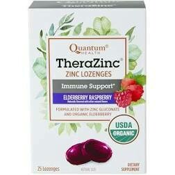 Cough Relief TheraZinc Lozenges Elderberry and Raspberry