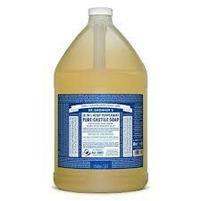 Dr. Bronners Pure Castile Soap 128oz Pepermint