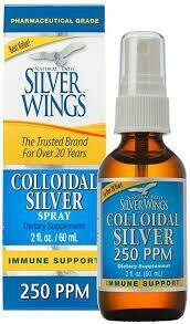 Natural Path Silver Wings Colloidal Silver Mineral Supplement, 250 PPM, 2 Fluid Ounce