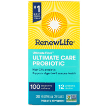 Renew Life Ultimate Care Probiotic 150 Billion Live Culture 30 Vegan. Capsules