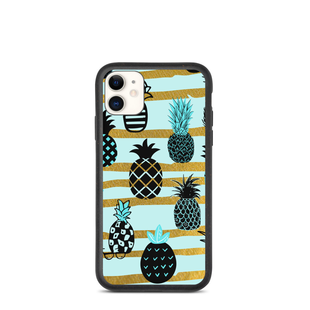 punk pineapple Biodegradable phone case