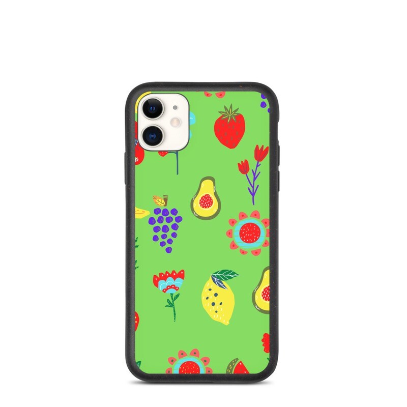 Floral fruits Biodegradable Iphone case