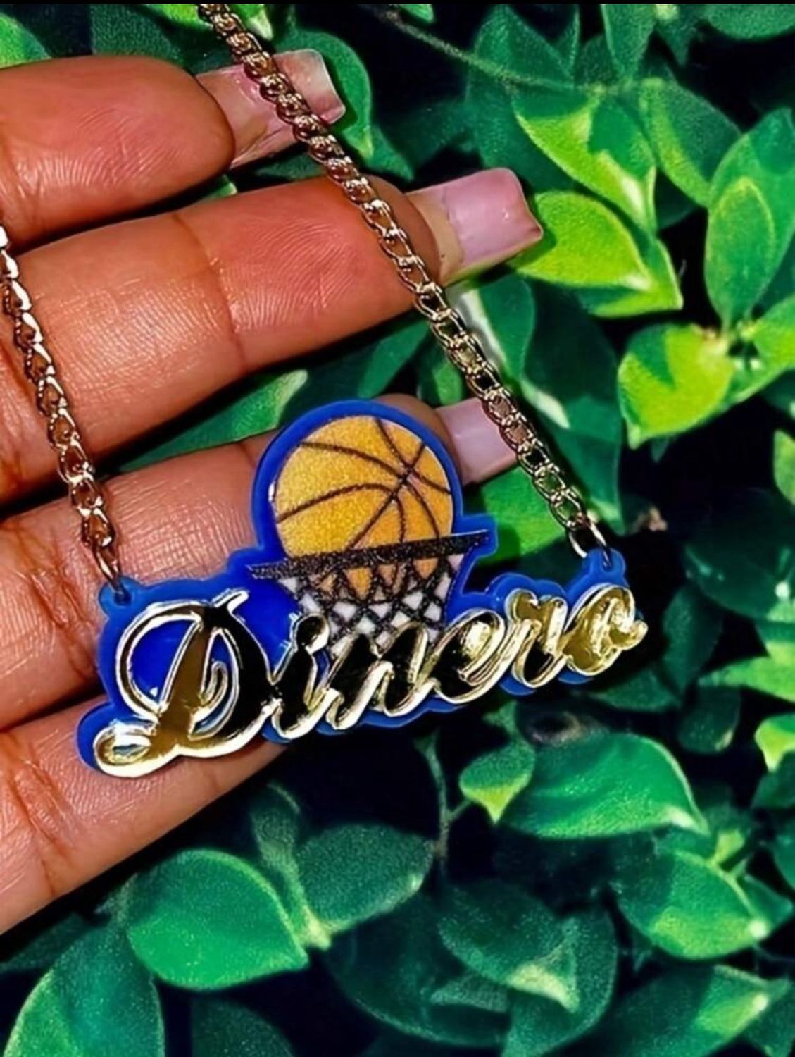 Custom Name Netball Boy Necklace