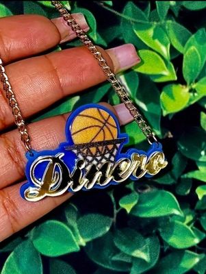 Custom Name Netball Boy Necklace