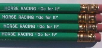 Horse Racing "go for it" pencils. 1 dozen. #6554