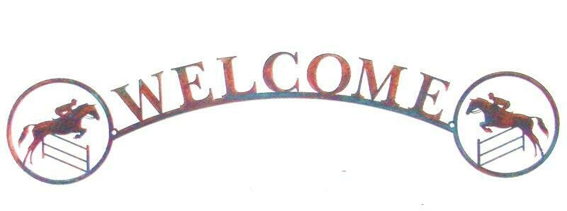 "Welcome" Jumper silhouette metal wall art  # DS43JMP