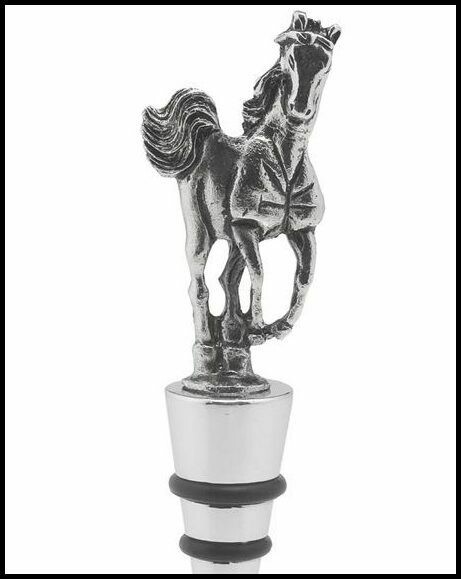 2-D Hoofbeats Pewter Wine Bottle Stopper # 3033