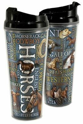24oz Horse Lover's Words Thermal Tumbler #4902T