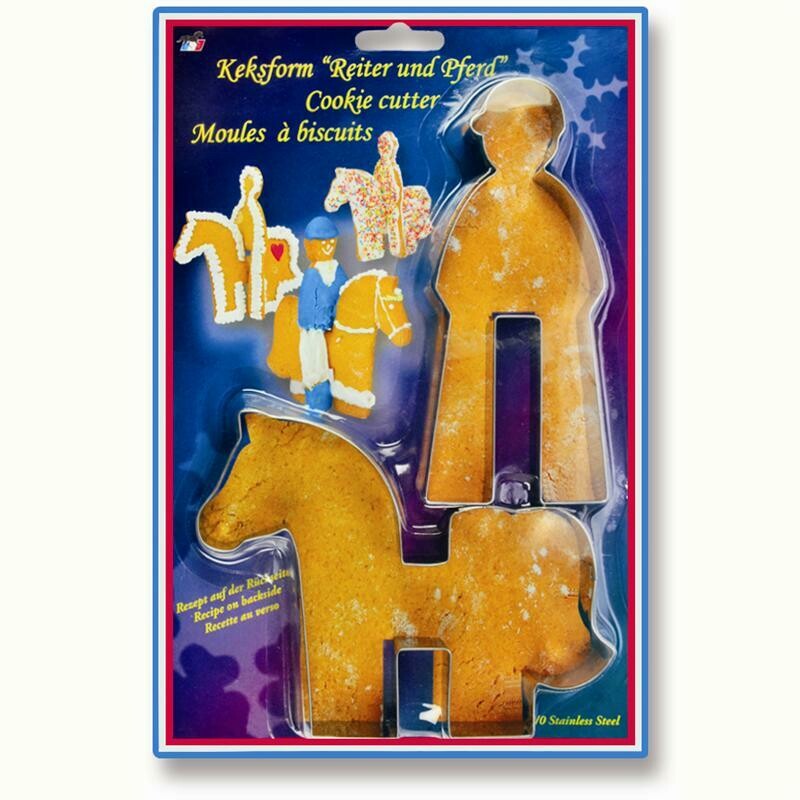 3-d Standing Horse & Rider 2 piece Cookie Cutter #432C 3-d Standing Horse & Rider 2 piece Cookie Cutter #432C