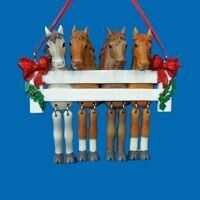 4 Horses & Ribbons  Action Legs Personalized Ornament #950-D