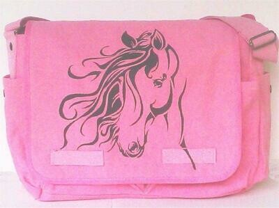 Adonis 16" Burly Canvas Heavyweight Pink Messenger Bag A977B