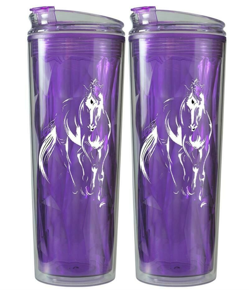 Arabella Horse Art 20 oz. Double Wall Travel Mug Tumbler #AM33