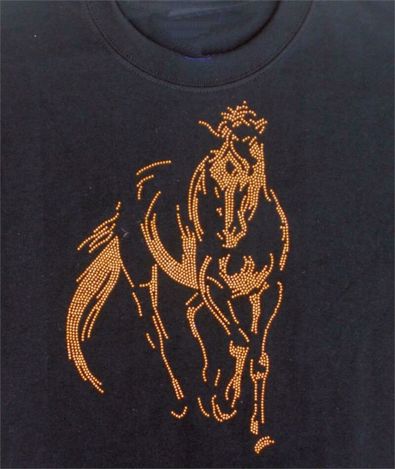 Arabella Horse Art Gold Rhinedstud Collection #ATR7