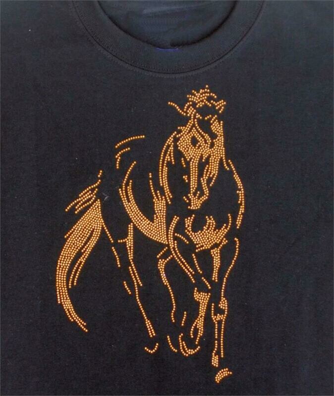 Arabella Horse Art Gold Rhinedstud Collection #ATR7