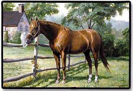 "Barn Buddies" Horse doormat #3332