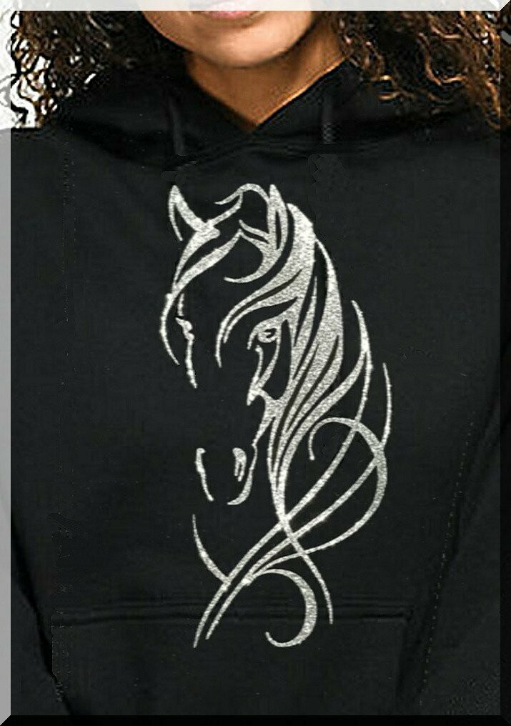 Belleza Horse Art Glitter Black Collection #AM45