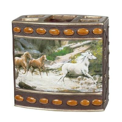 Canyon Run Horses Toothbrush Holder#6040TO