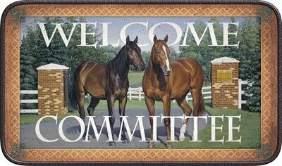 Welcome Comittee Horse Pair Indoor/Outdoor Mat #515WM
