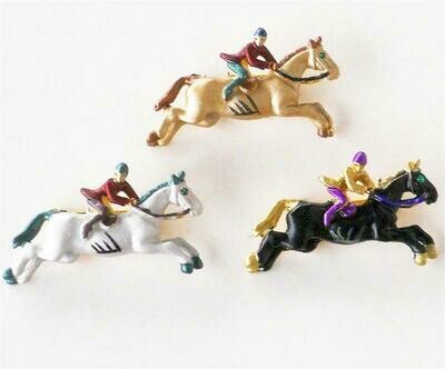 Vintage look Jumpers with Riders Satin Finish Brooch #TF23