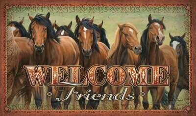Welcome Friends, Horse Indoor/Outdoor Mat #5155