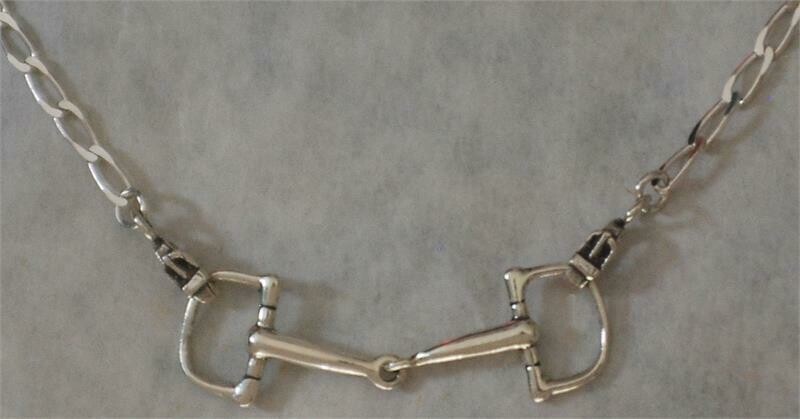 Sterling Silver Snaffle Bit  Necklace  #42LR