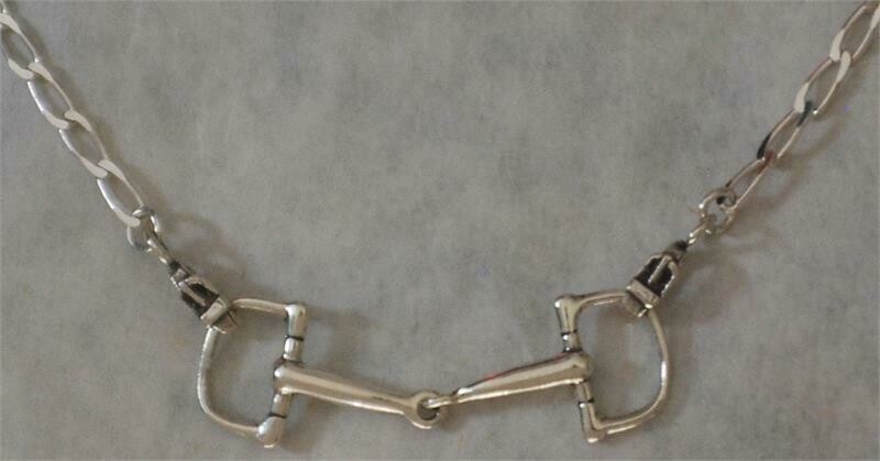 Sterling Silver Snaffle Bit Necklace #42LR