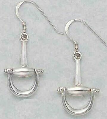 Sterling Silver Snaffle Bit Fish hook Earrings #4202E