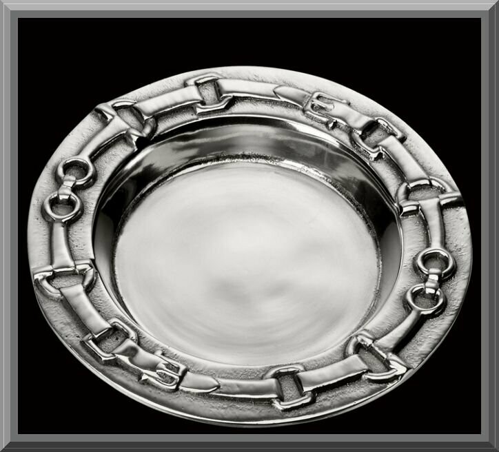 Snaffles  Polished Aluminum Wine Coaster by Arthur Court #PP24
