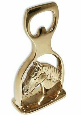 Solid Brass Horse Head & Stirrup Bottle Opener #472BT