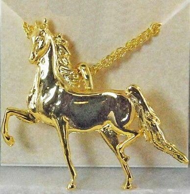 Saddlebred Gold Tone Fashion Necklace #4921
