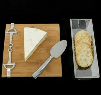 Snaffle Bamboo Cheese Set by Arthur Court #PP47